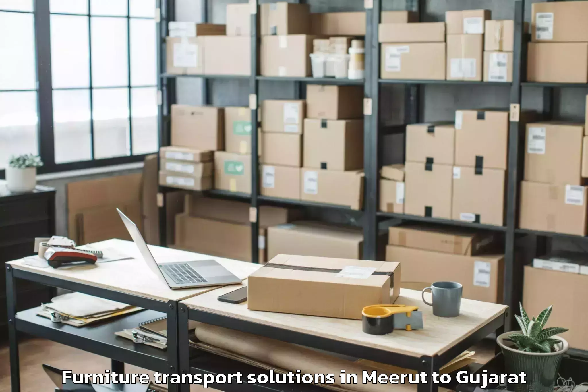 Comprehensive Meerut to Sinor Furniture Transport Solutions